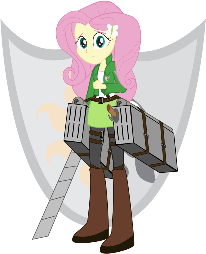 Amante56, Attack On Titan, Crossover, Equestria Girls, - Attack On Titan Fluttershy Clipart (1024x1024), Png Download