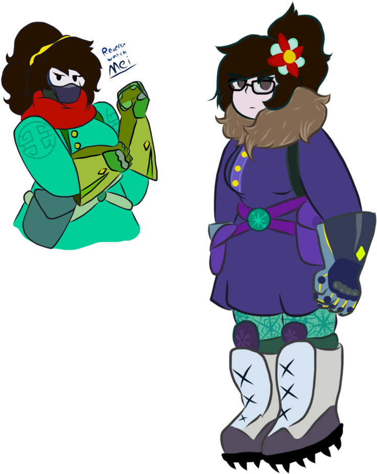 Mei By Japanese Snap Dragon Reversewatch - Reversewatch Clipart (737x927), Png Download