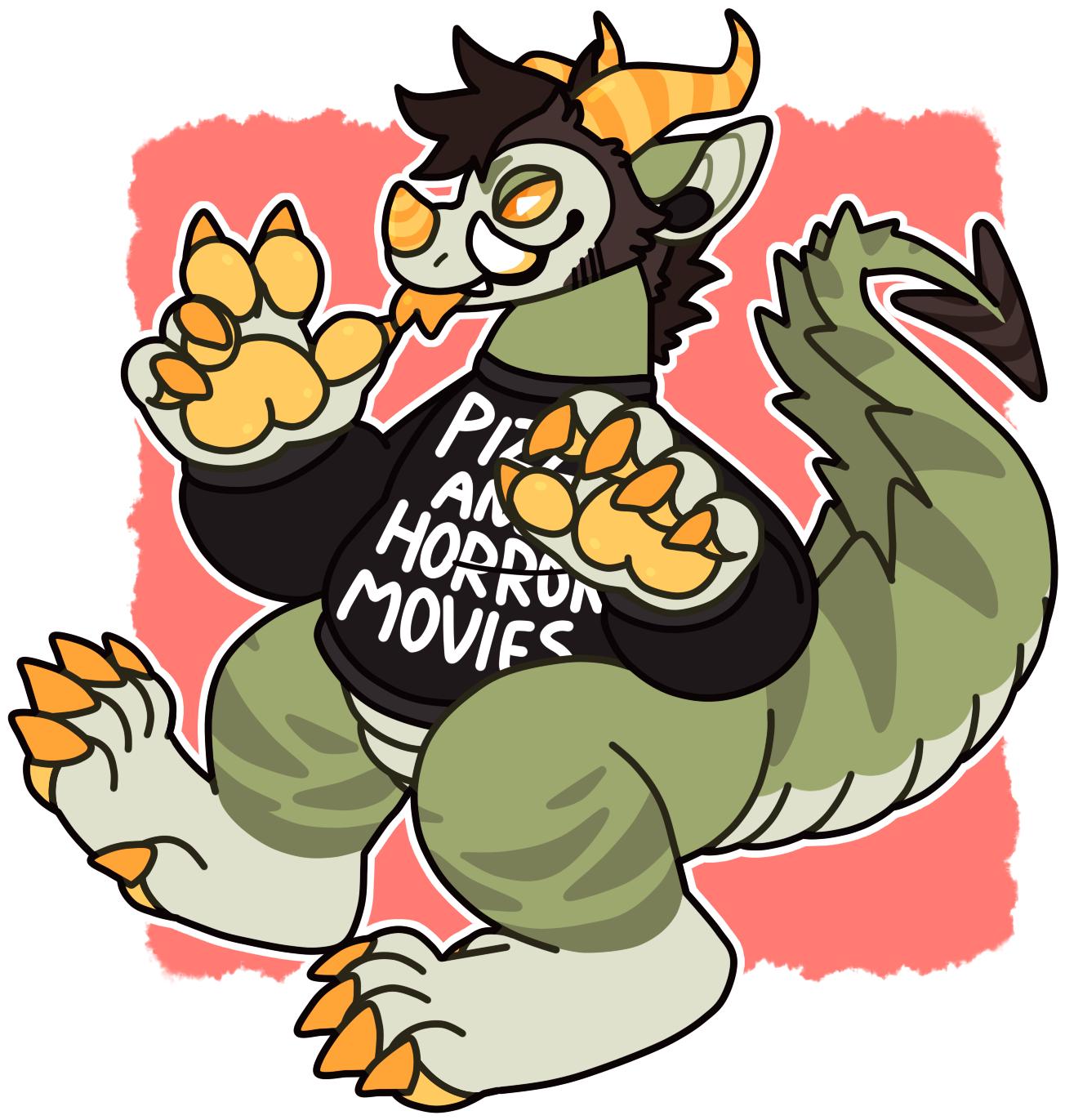 Chill Monster Dude - Cartoon Clipart (1403x1470), Png Download