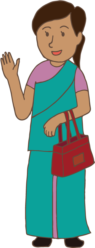 Indian Woman - Cartoon Clipart (842x842), Png Download