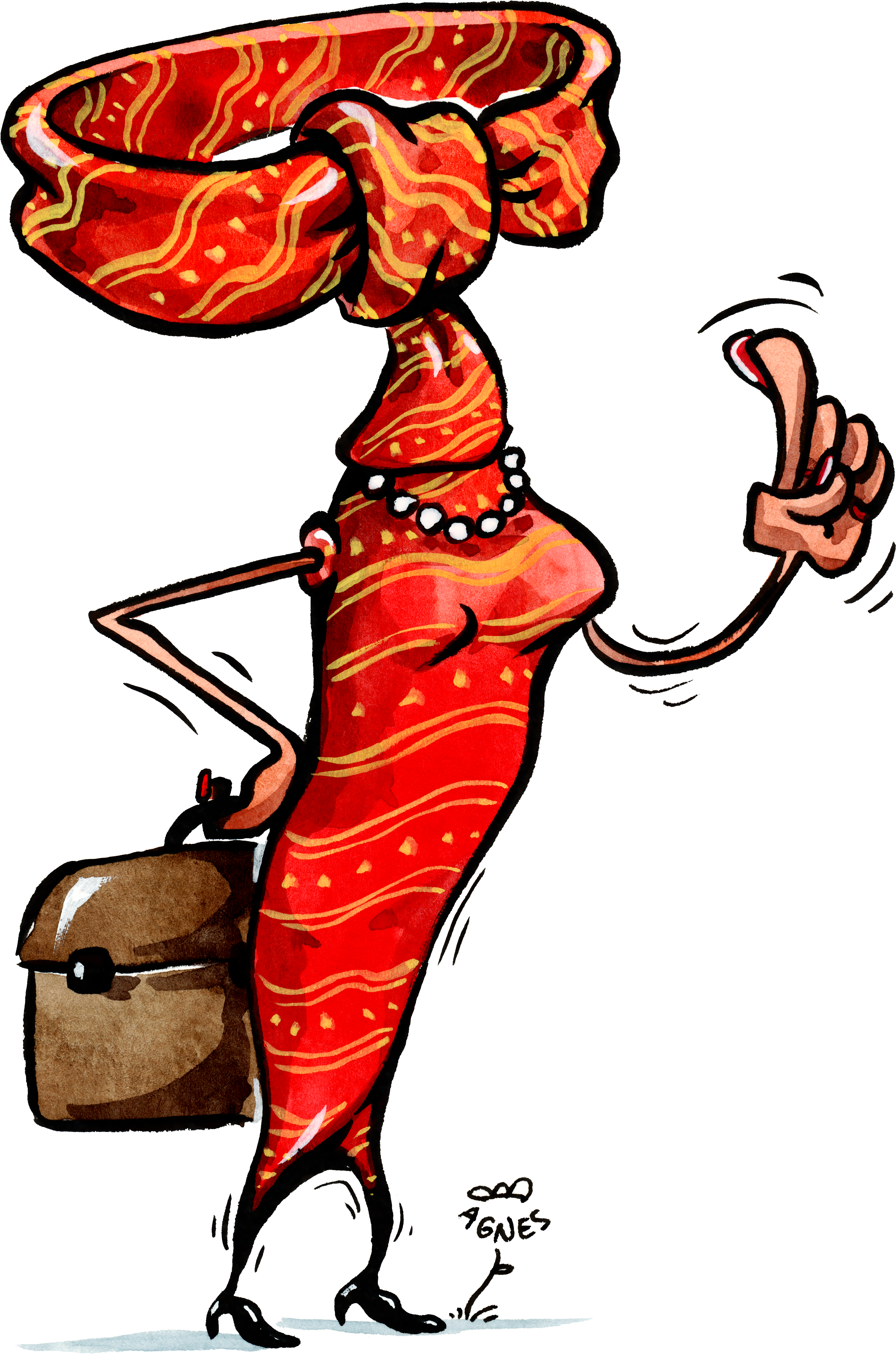Business-sekretaerin - - Cartoon Clipart (3064x4585), Png Download