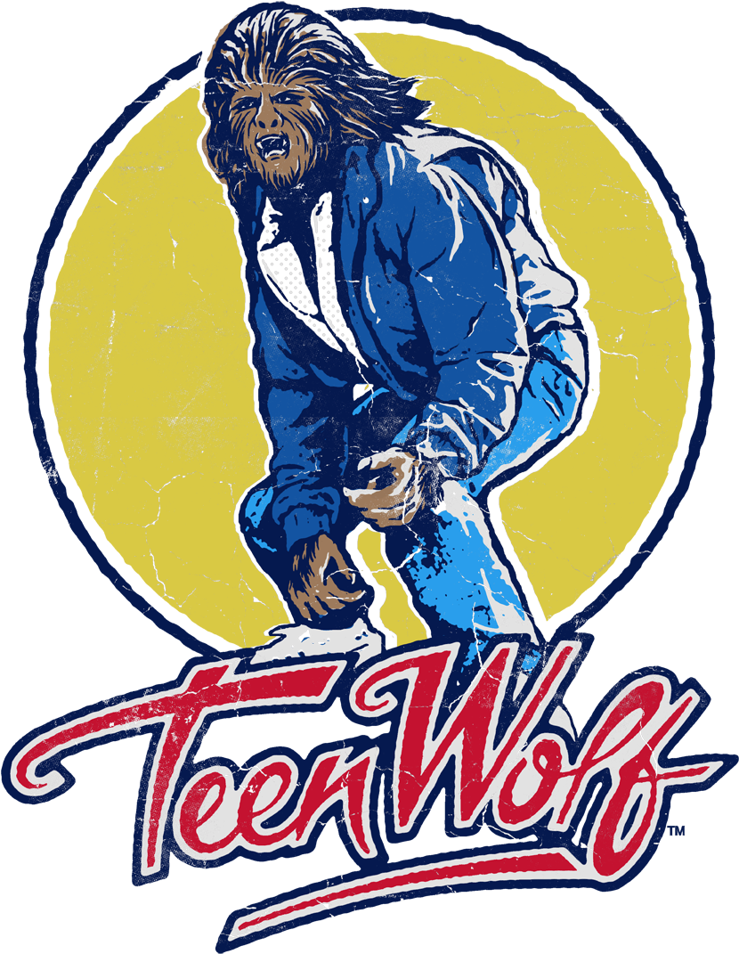 Teen Wolf Rockin Teen Wolf Men's Long Sleeve T-shirt - Teen Wolf Clipart (864x1094), Png Download