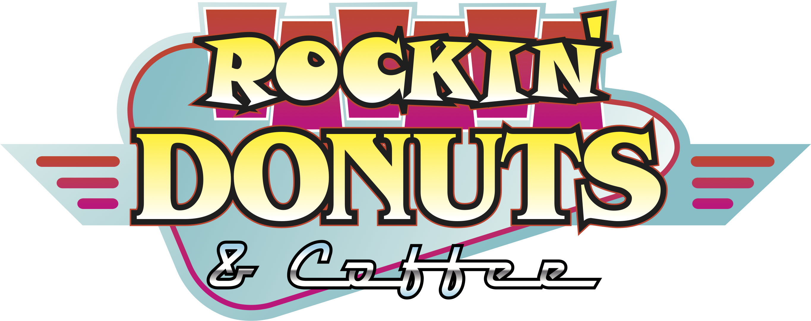 Our Fabulous 50's Themed Van - Coffee And Doughnuts Clipart (2734x1110), Png Download