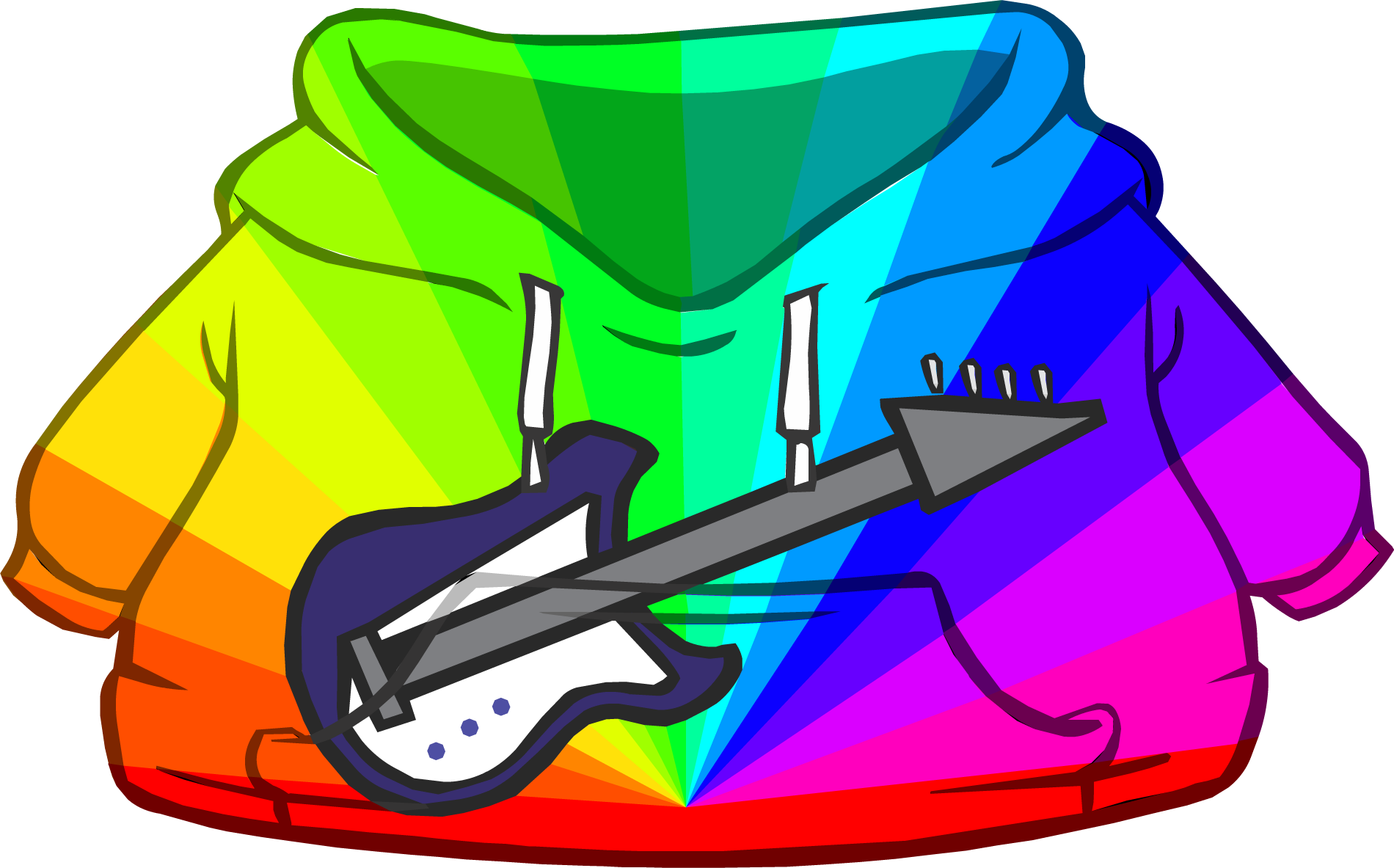 The Rockin' Rainbow - Codigos Free Penguin Camisolas Clipart (1900x1183), Png Download
