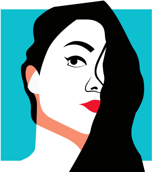 Portrait Illustration - Girl Clipart (800x600), Png Download