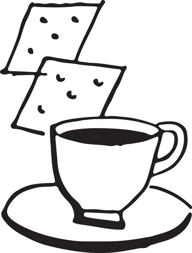 556 Tea Cup & Crackers - Clip Art - Png Download (648x856), Png Download