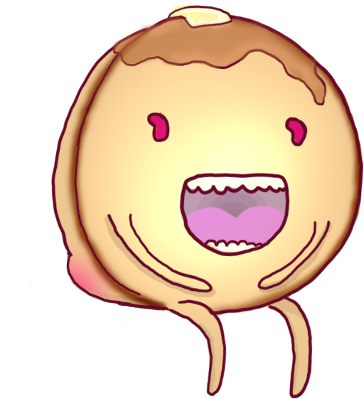 It's A Pancake Man He Has A Nice Maple Syrupbutter Cartoon Clipart