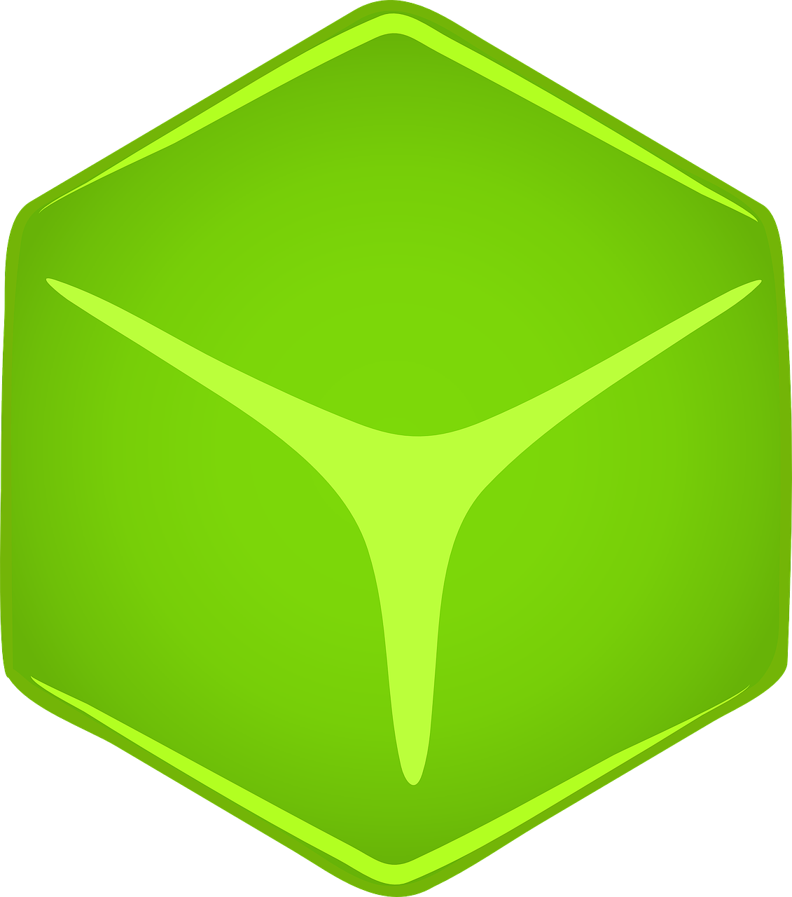 Square Button Cube Logo Green Png Image - 3d Cube Green Clipart (1131x1280), Png Download