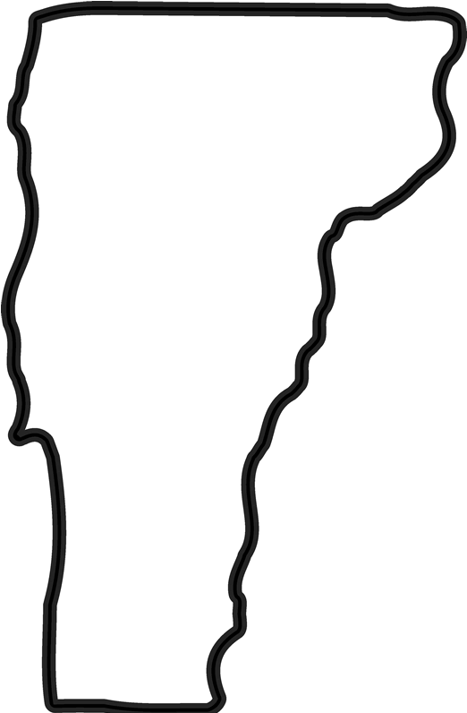 Vermont Outline Rubber Stamp - Vermont Outline Transparent Background