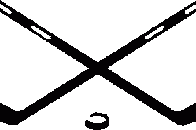 Hockey Clipart Crossed - Crossed Hockey Sticks - Png Download (640x480), Png Download