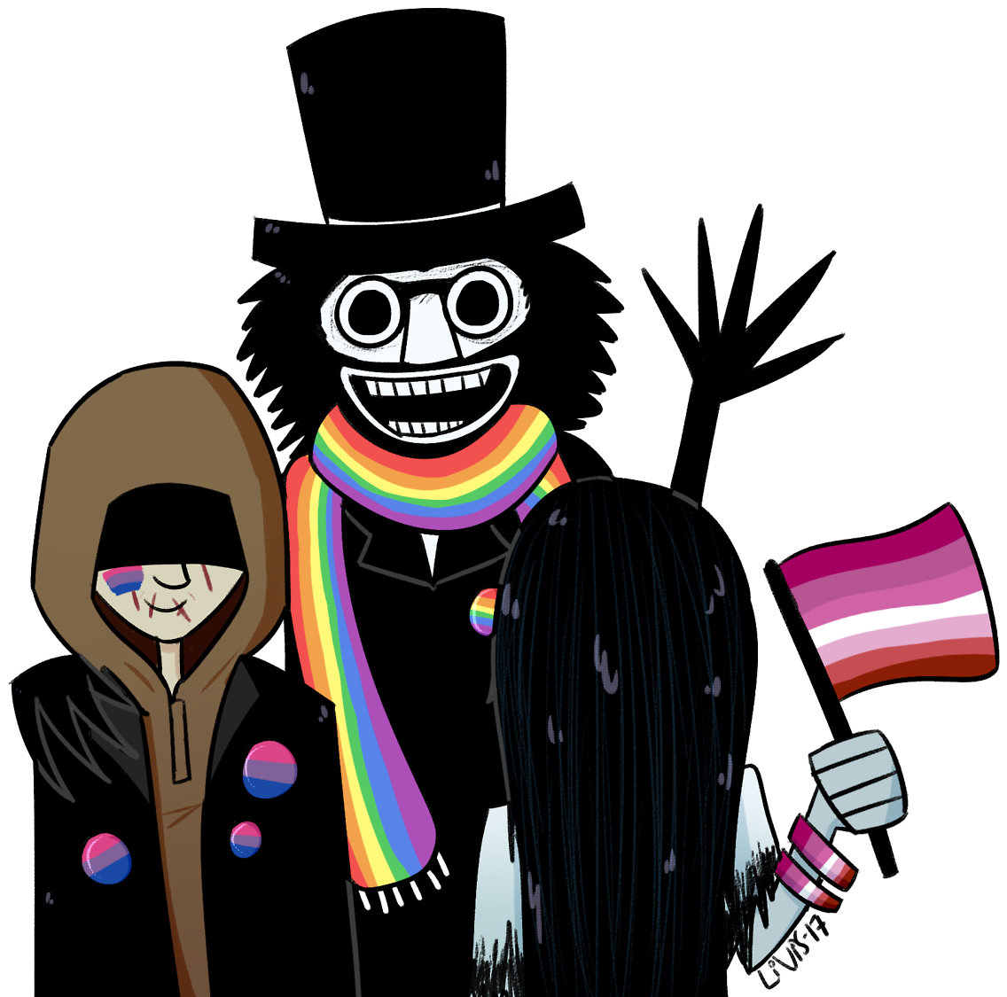 Cartoon Fictional Character - Babadook And Bye Bye Man Clipart (1280x1138), Png Download