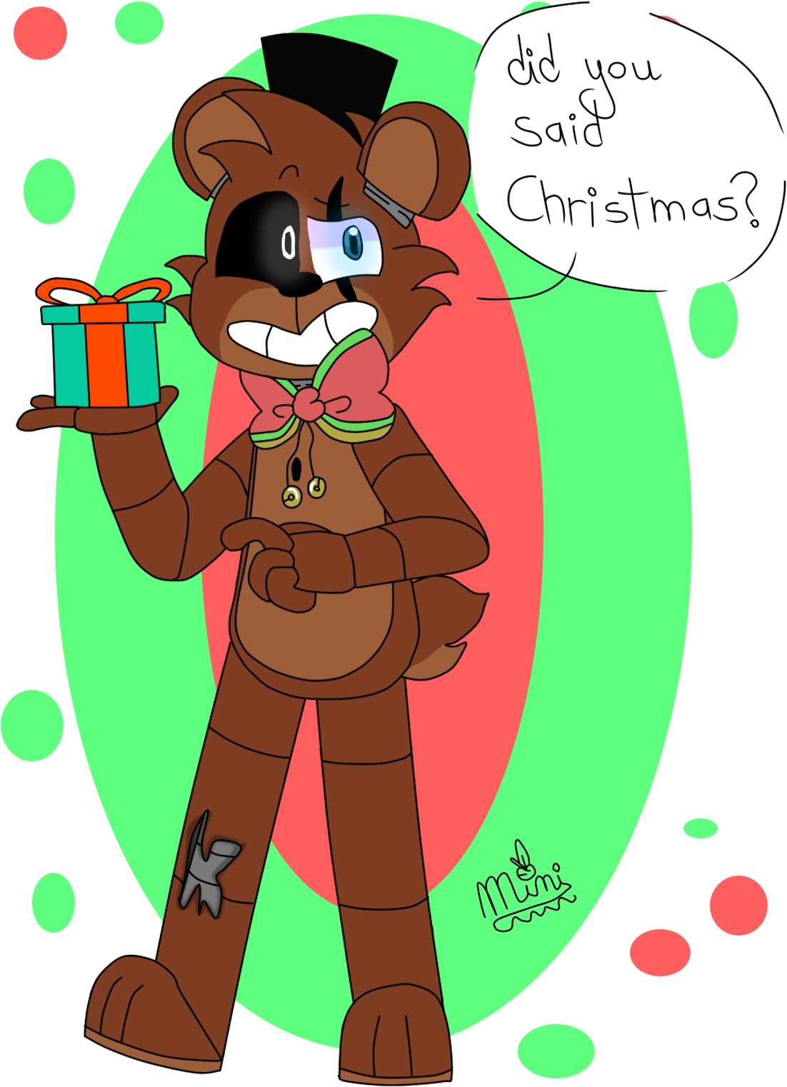I Finish The Withered Freddy Part Too -3 Animatronics - Christmas Day Clipart (1200x1700), Png Download