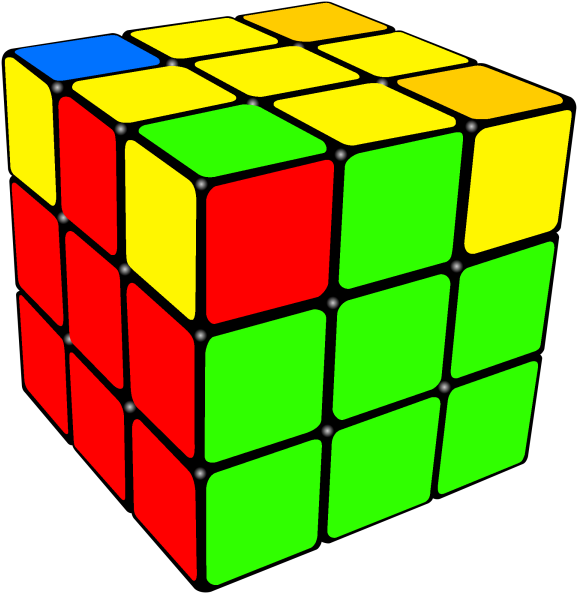 Permuted Last 4 Corners Of The Rubix Cube - Solve The Yellow Side Clipart (600x600), Png Download