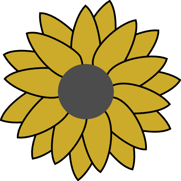 Sunflower Flower Coloring Pages Clipart (600x598), Png Download