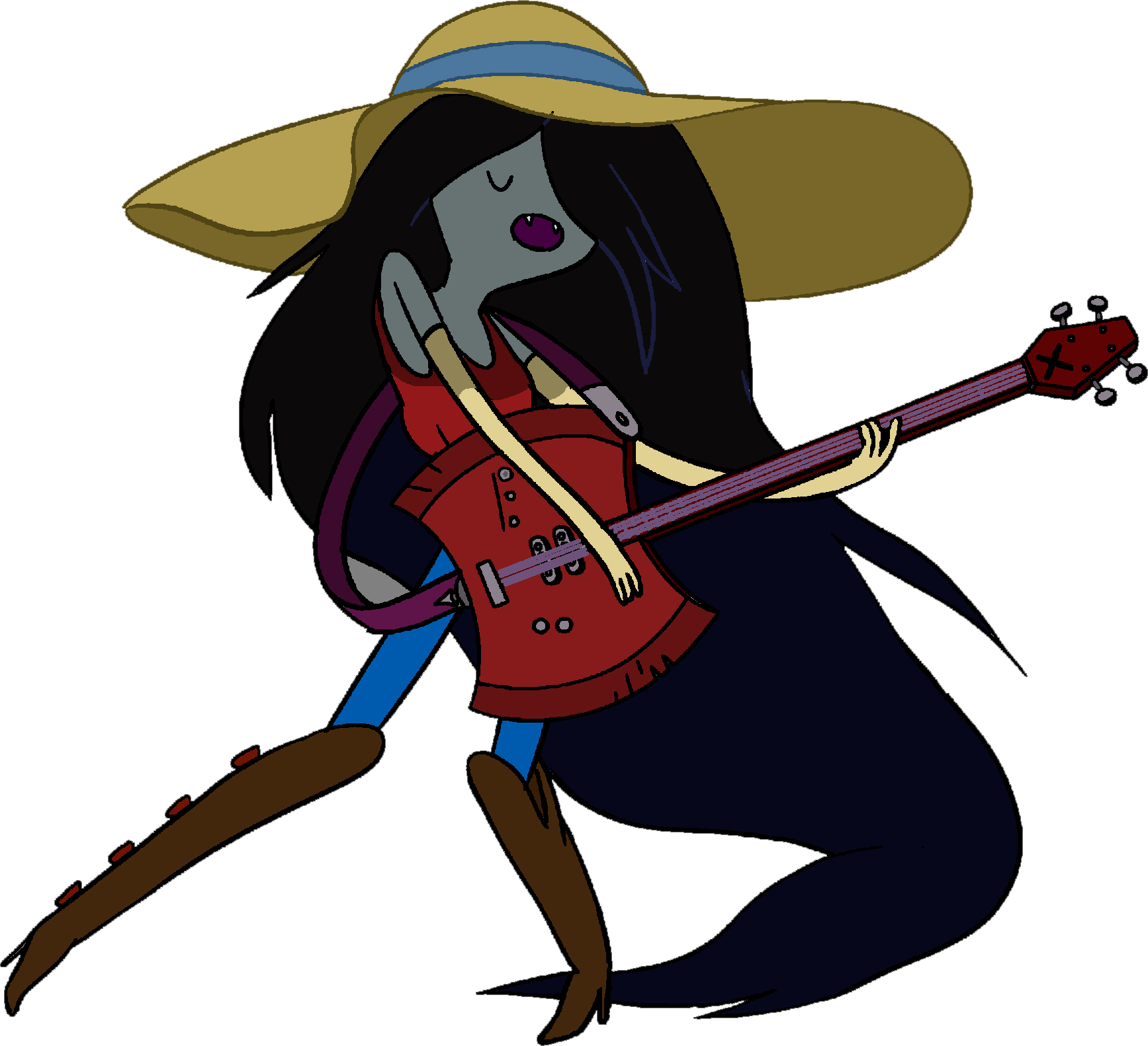 Vampire Rocker Girl Mascot - Marceline I M Just Your Problem Clipart (1735x1582), Png Download