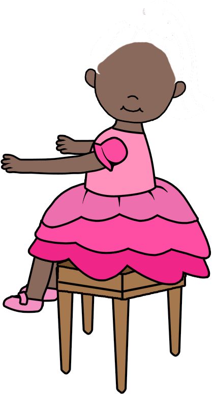 Piano Recital Girl Luggage Tag For Music Bag Mandys - Cartoon Clipart (1000x1000), Png Download