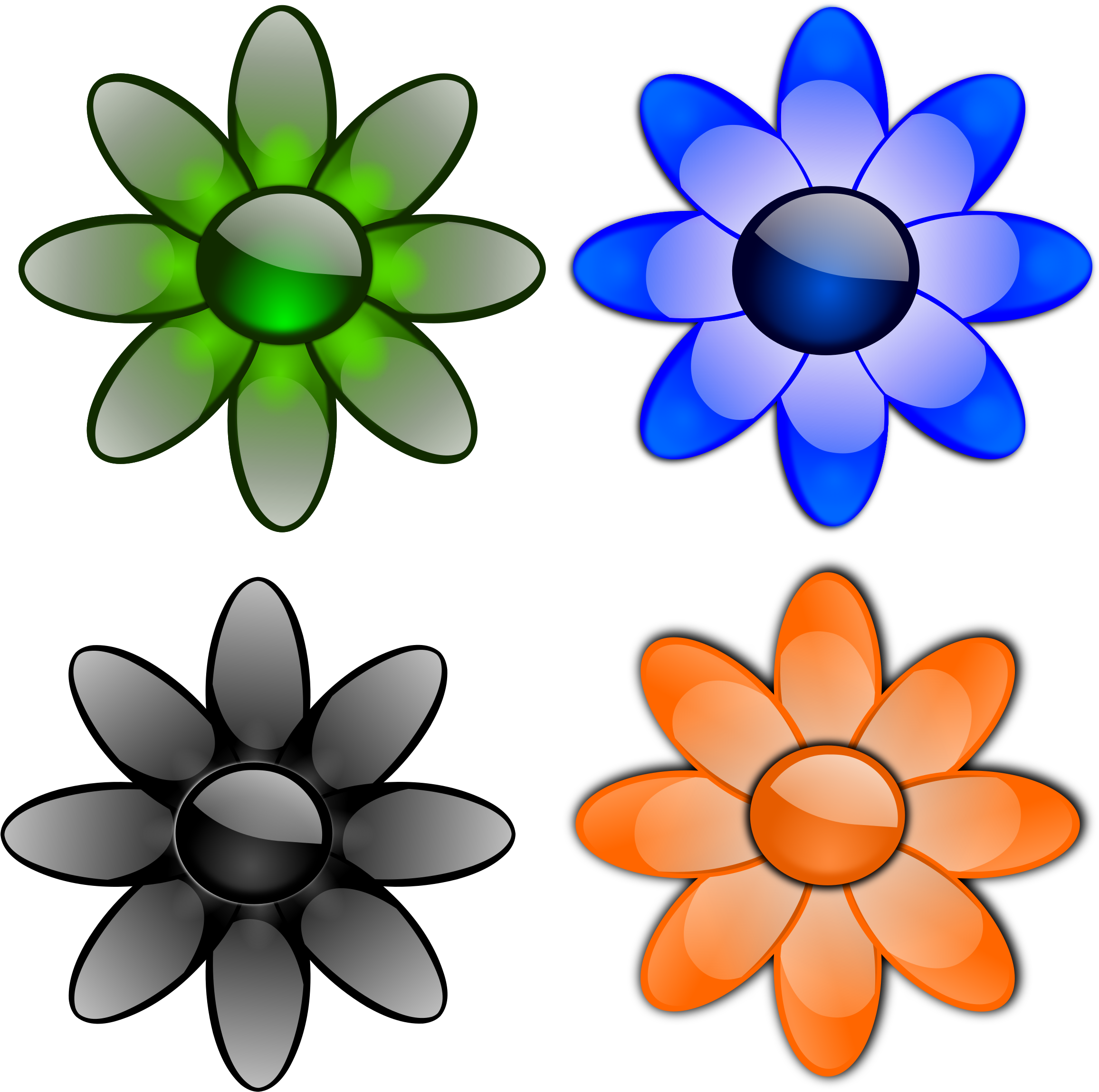 Big Image - Flowers Clip Art - Png Download (2369x2400), Png Download