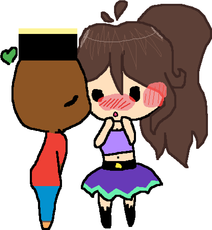 Dont Be Shy U Gotta Kiss Da Girl - Drawing Clipart (1000x1000), Png Download