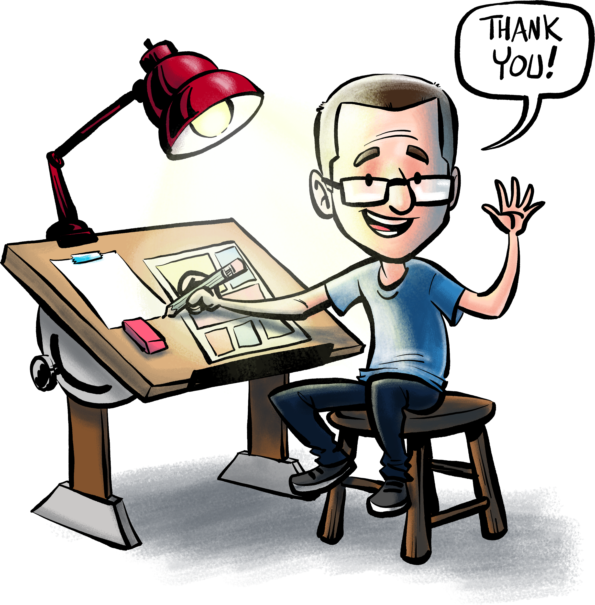 Favorite Creators, And In Return, Get Some Cool Swag - Cartoon Clipart (2326x2364), Png Download