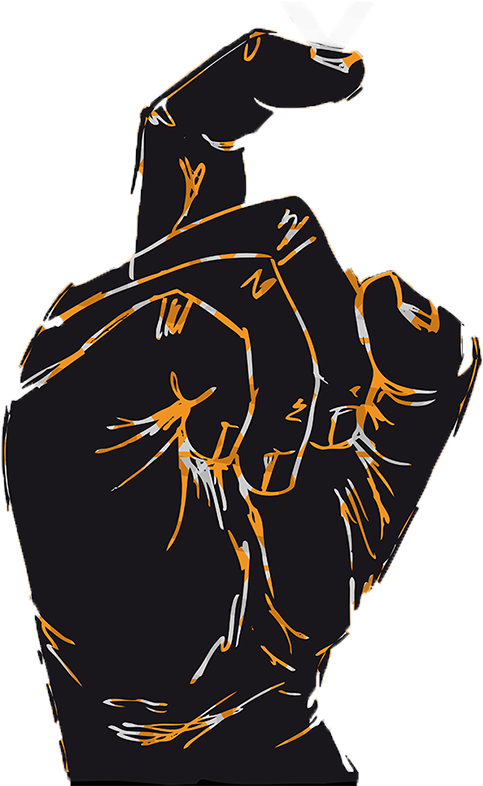 Come Hither Hand Signal - Hand Clipart (558x800), Png Download