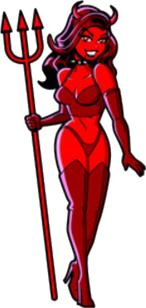 Report Abuse - Stickers Decals Devil Sexy Girl Car Window Wall Art Clipart (539x1105), Png Download