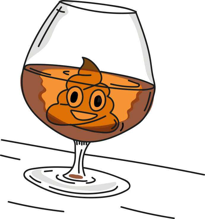 Sparrow Droppings In Brandy - Glass Clipart (691x739), Png Download