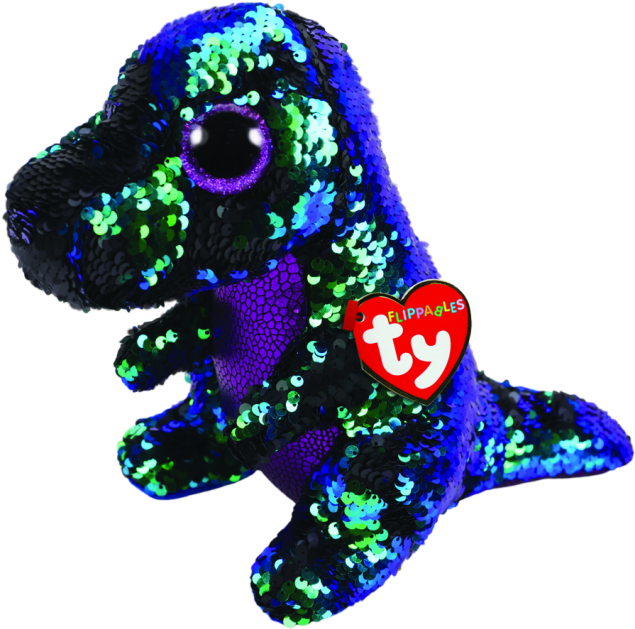 Crunch The Green & Purple Dinosaur Medium Flippable - Girls Toys Christmas 2018 Clipart (650x639), Png Download