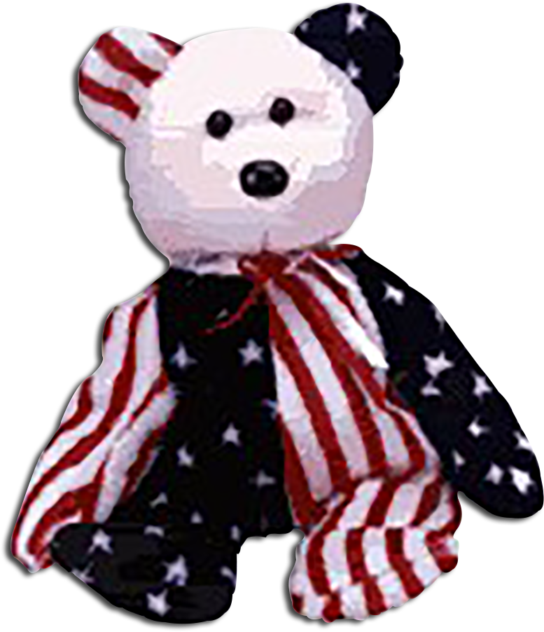Cuddly Collectibles Patriotic Teddy - Beanie Baby Spangle Clipart (1000x1000), Png Download