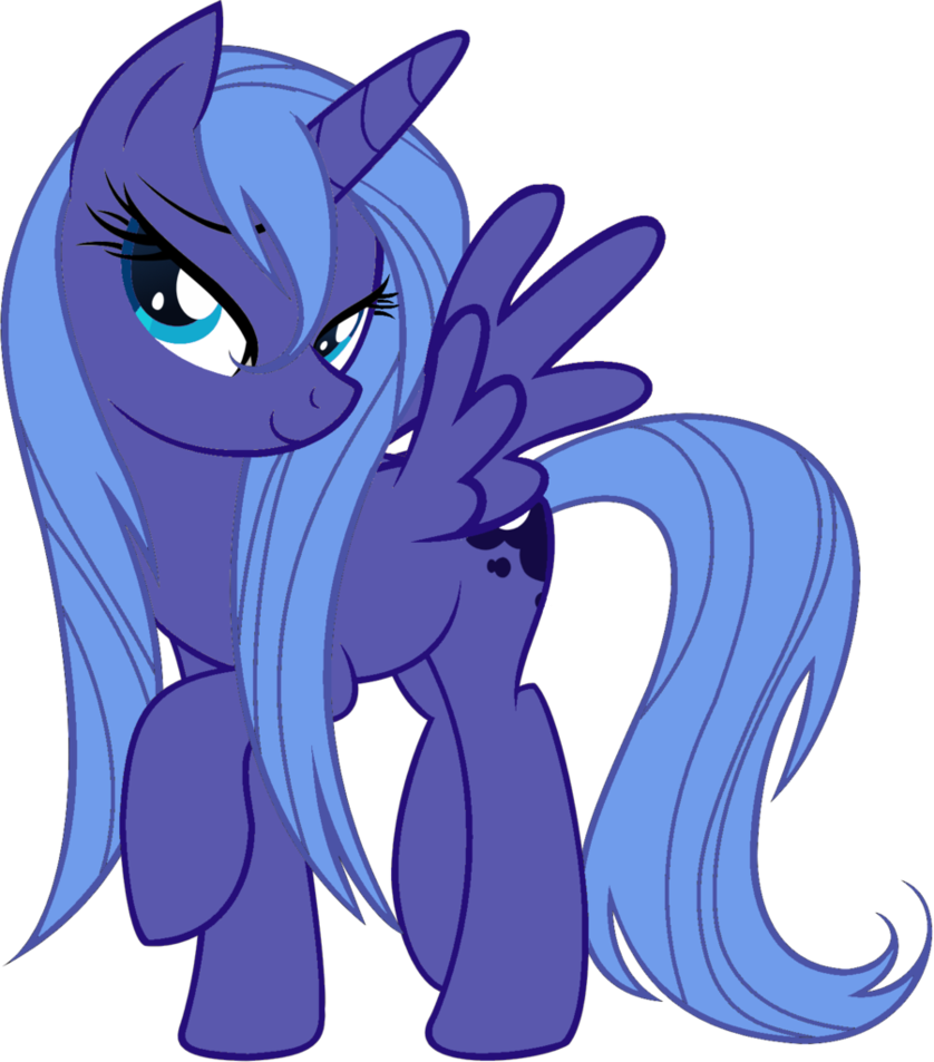 Princess Luna Wet Mane - My Little Pony Rarity Wet Mane Clipart (838x953), Png Download