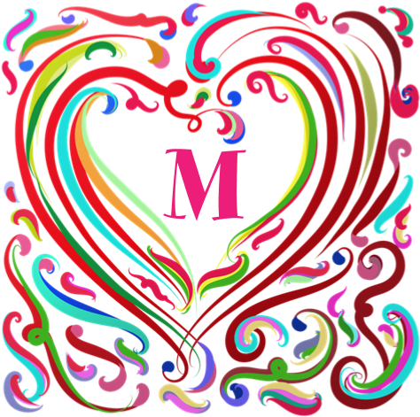 Monogrammed Art Heart Iphone 6/6s Tough Case - Monogrammed Art Heart Mugs Clipart (475x700), Png Download