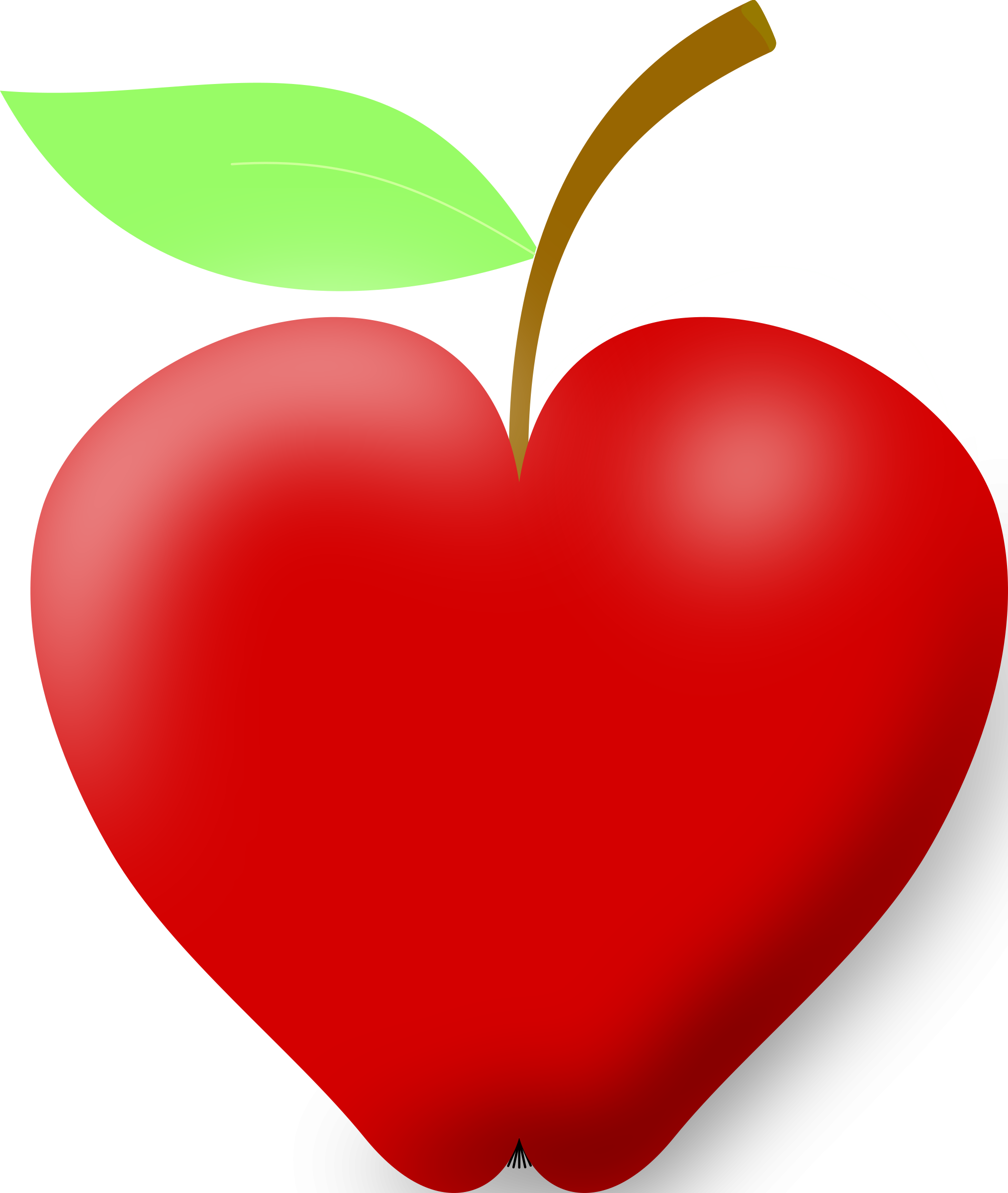 28 Collection Of Heart Shaped Apple Clipart - Png Download (2028x2400), Png Download