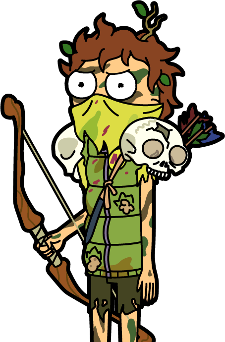 Wild Man Morty - Pocket Morty Png Clipart (454x690), Png Download
