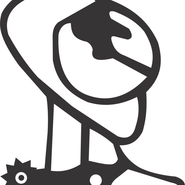 Boot With Spur & Hat - Clip Art - Png Download (600x600), Png Download