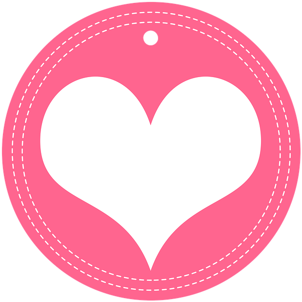 Pink Heart Clipart 21, Buy Clip Art - Etiqueta De Coração Png Transparent Png (720x720), Png Download