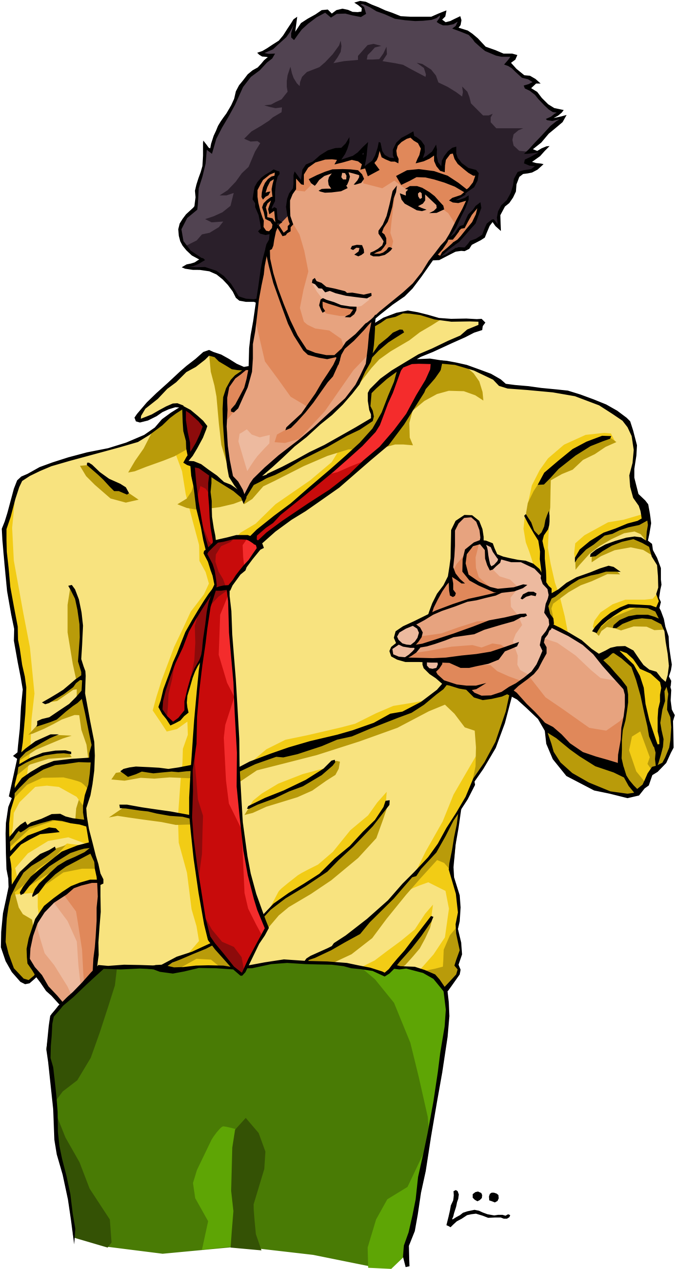 Spike Spiegel - Cartoon Clipart (1606x2725), Png Download