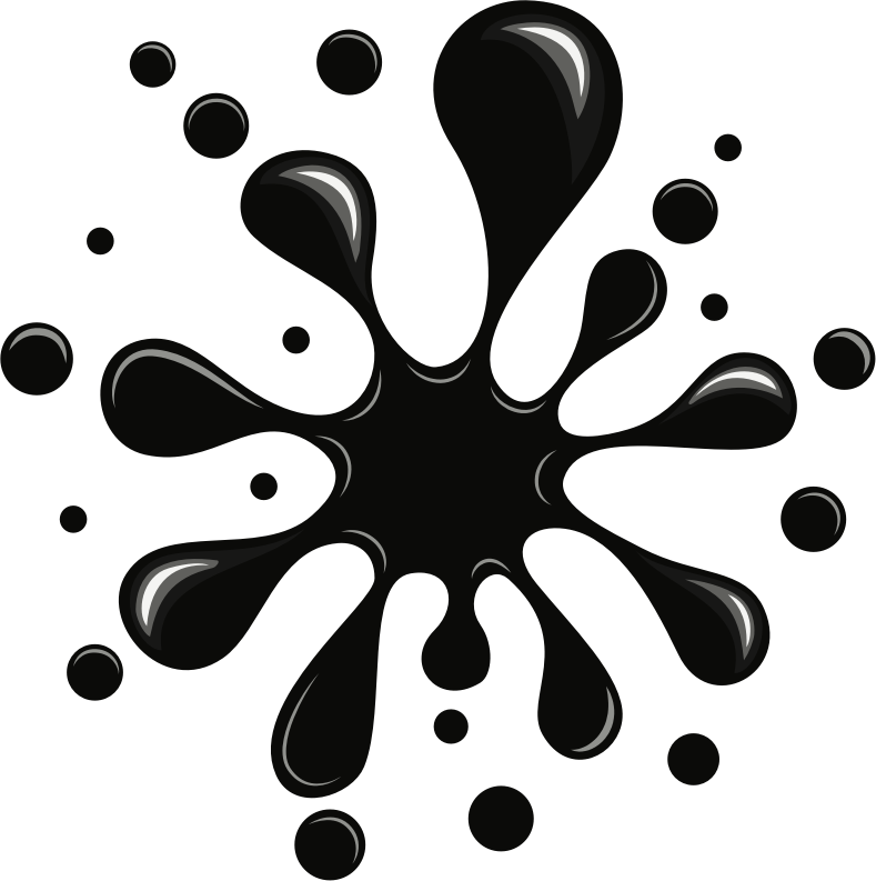 Medium Image - Ink Clipart Black And White - Png Download (789x793), Png Download
