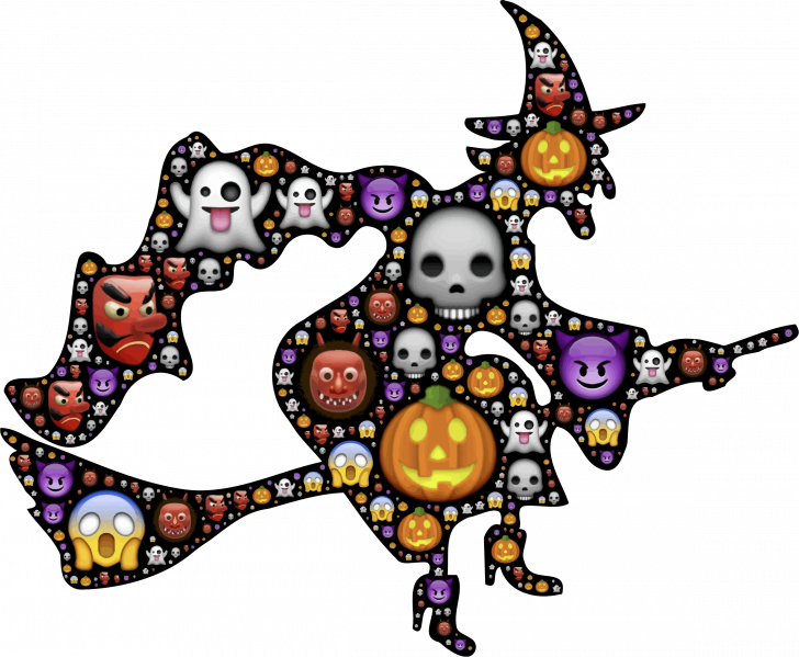Best Halloween Witches Ideas Cool Clever Decorating - Witch Emoji Journal Notebook: Halloween Emoji, Daily Clipart (728x599), Png Download