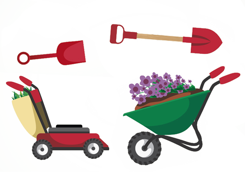 Free Tool Png Huge Freebie Download - Garden Png Cartoon Png Clipart (857x604), Png Download