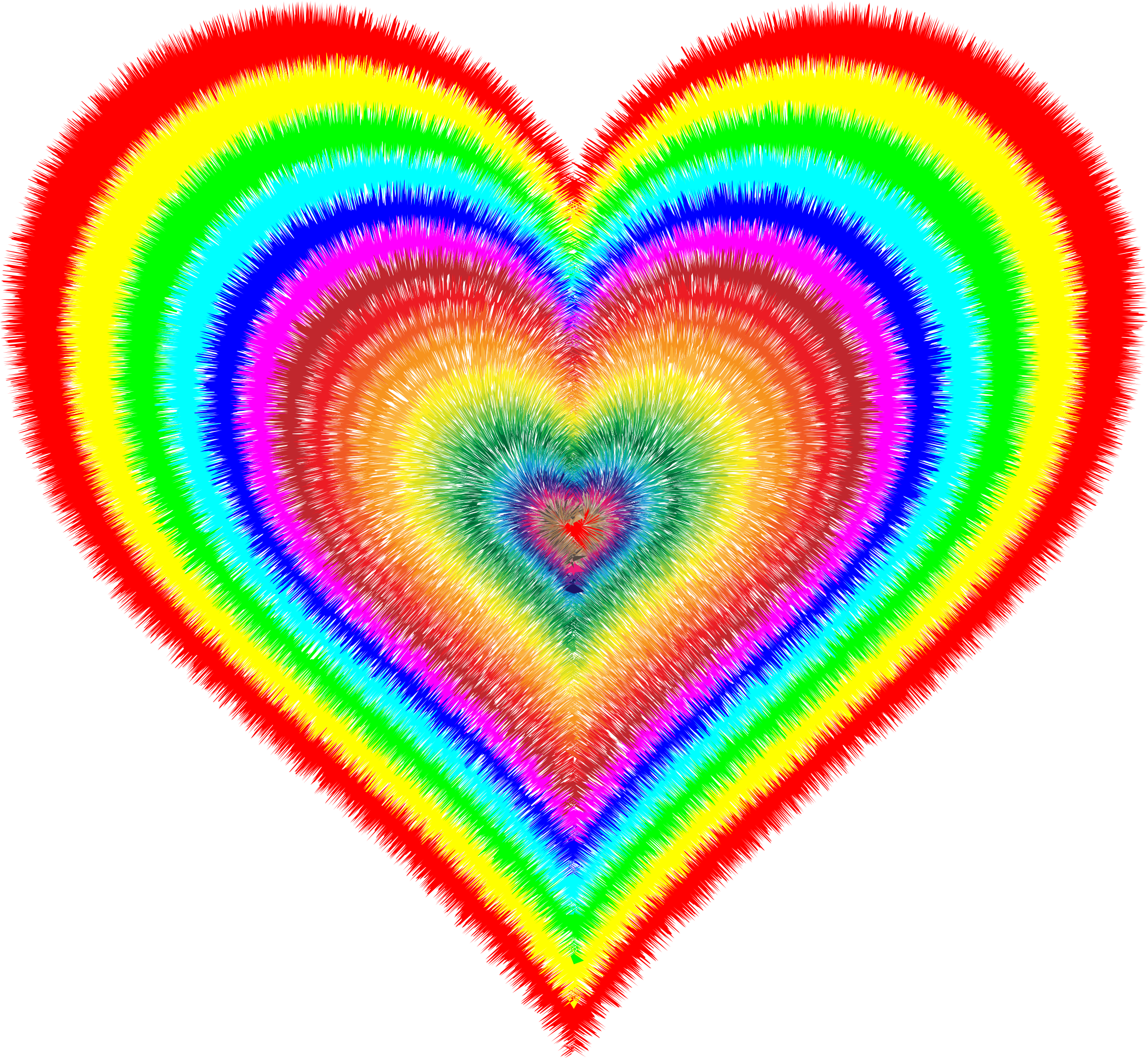 Clip Arts Related To - Tie Dye Love Heart - Png Download (2348x2163), Png Download