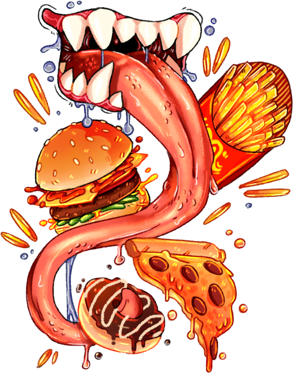 Fast Food Clipart (1280x1355), Png Download