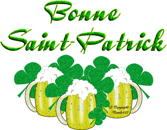 Bonne Saint-patrick Saint Patric Gif - Bonne Fete Saint Patrick Clipart (660x522), Png Download