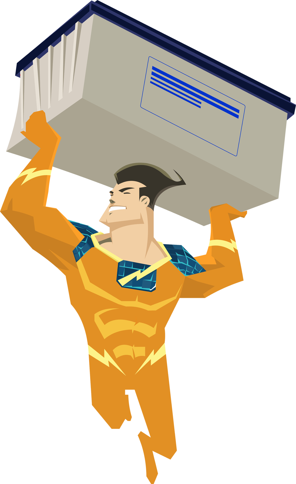 On The Other Hand, An Off-grid Solar Power System Is - Cartoon Clipart (1000x1633), Png Download