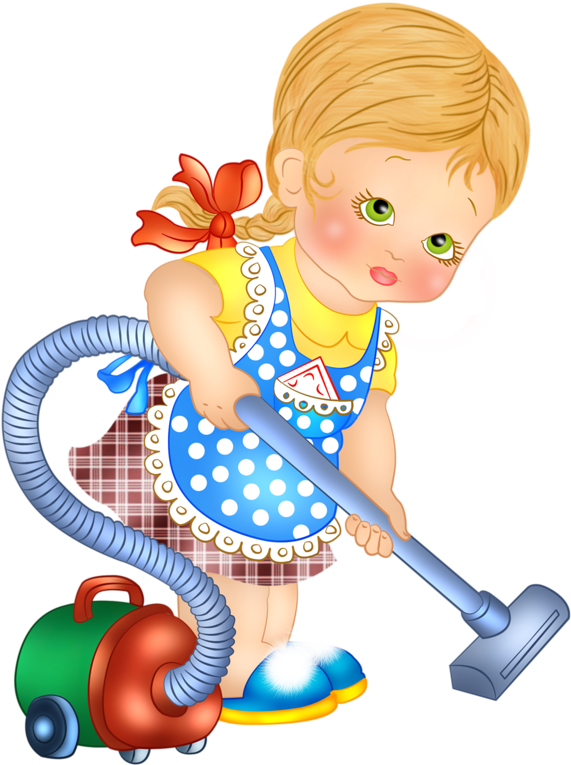 Art Kids, Decoupage, Cards, Cute Clipart, Sweet, Blog, - Little Girl Cleaning Clipart - Png Download (592x800), Png Download
