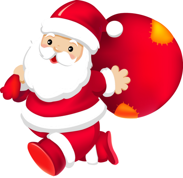 Pere Noel,santa, Christmas - Happy New Year Rugby Clipart (600x581), Png Download