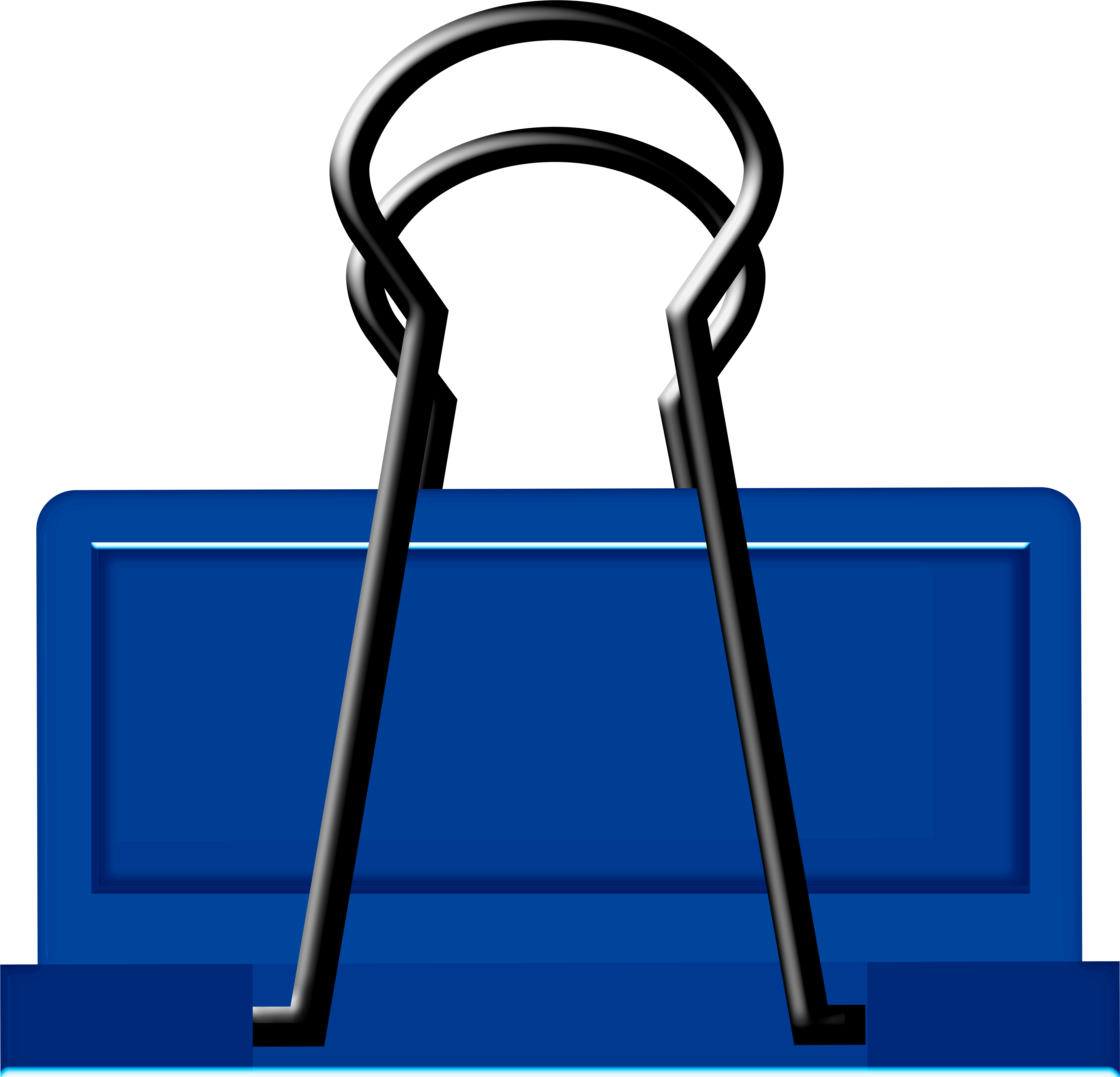 Blue Binder Clip Art - Png Download (8000x7700), Png Download