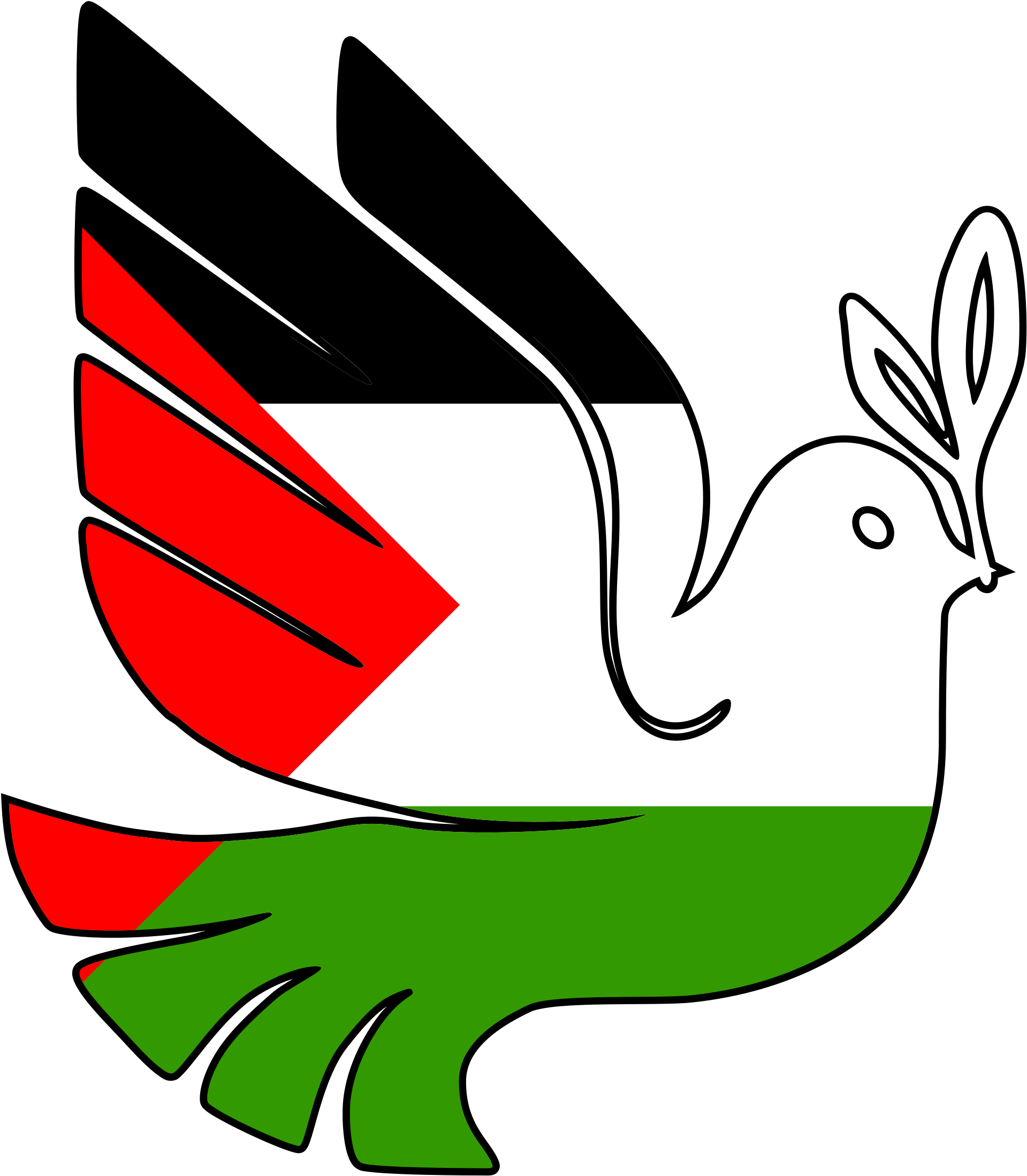 Stop The War - Palestine Peace Dove Clipart (800x800), Png Download