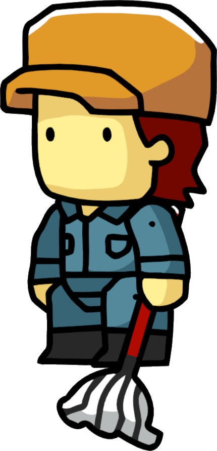 Scribblenauts Wiki Fandom Powered - Scribblenauts Janitor Clipart (430x891), Png Download