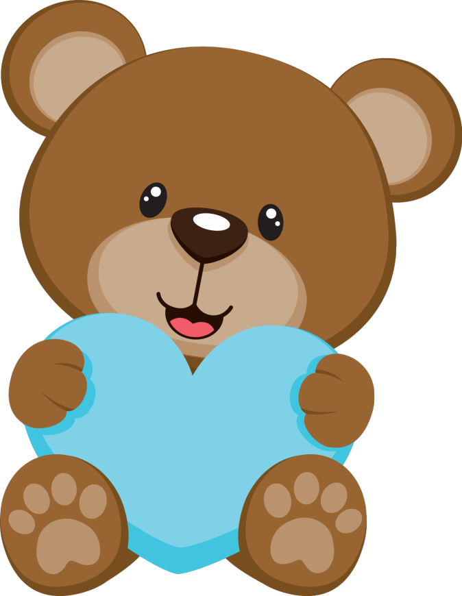 Bear In Crib Clip Art - Ursinho Cha Revelação Png Transparent Png (674x870), Png Download
