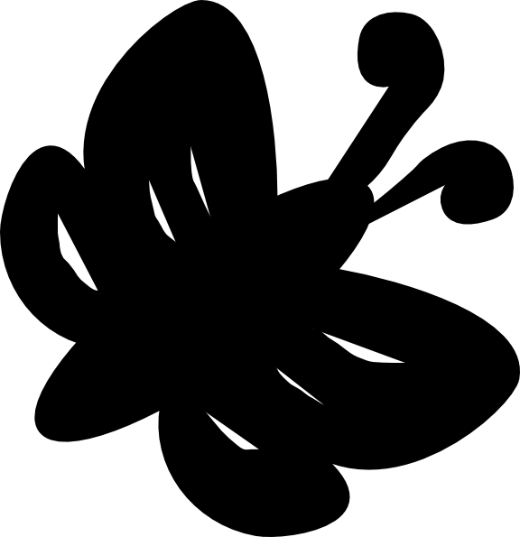 Banner Black And White Black Butterfly Clipart - Clip Art Black Butterfly - Png Download (576x595), Png Download