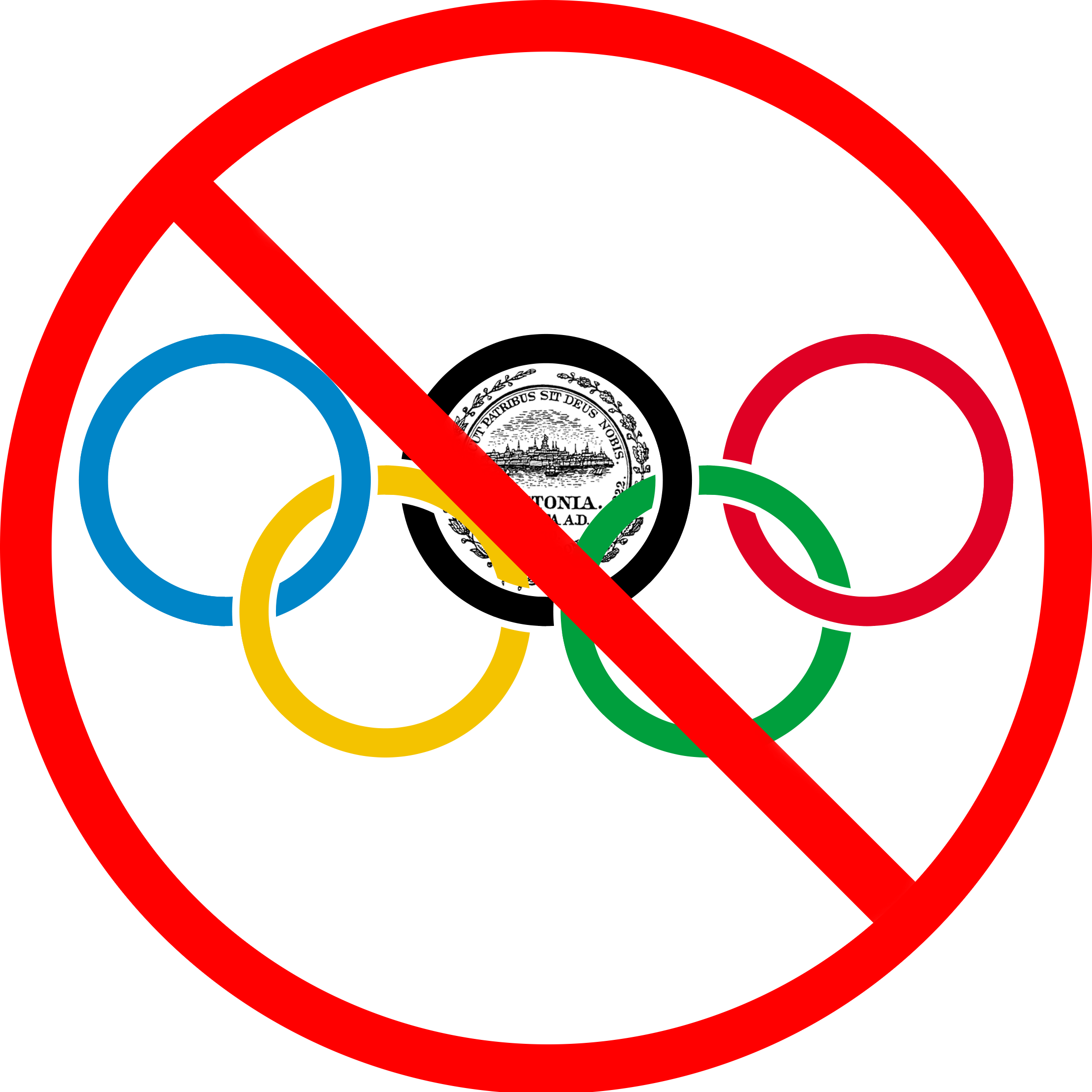 Olympics In Boston - Say No To Olympics Clipart (2200x2200), Png Download